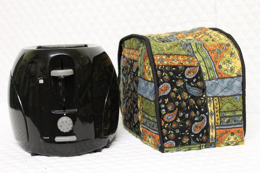 Black Patch Quilted Toaster Cover