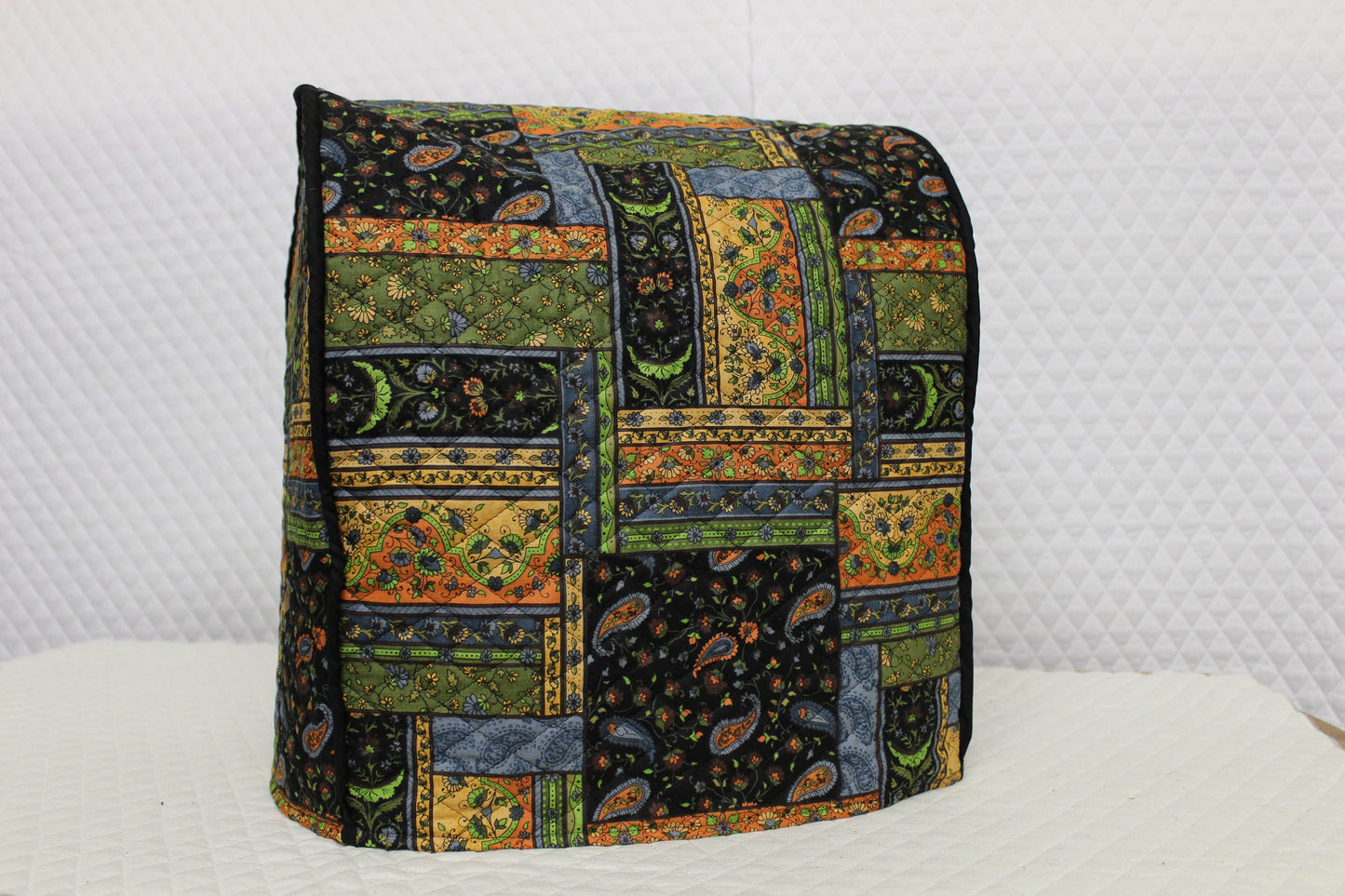 Black Patch Quilted KitchenAid Mixer Cover