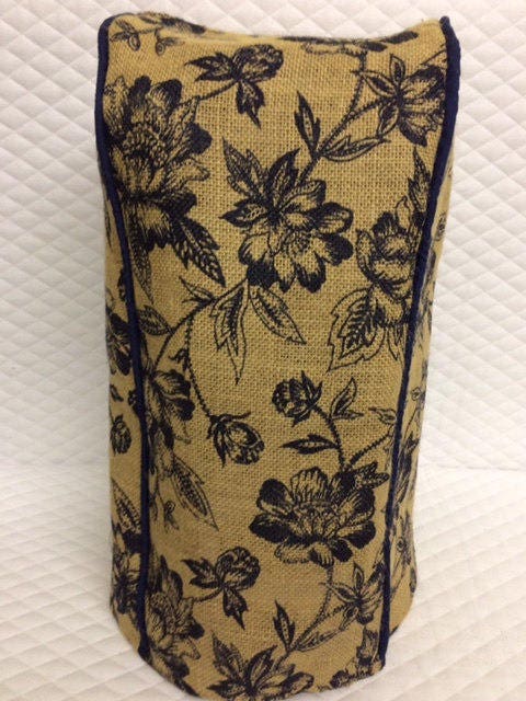 Blue Floral Burlap Ninja Cover