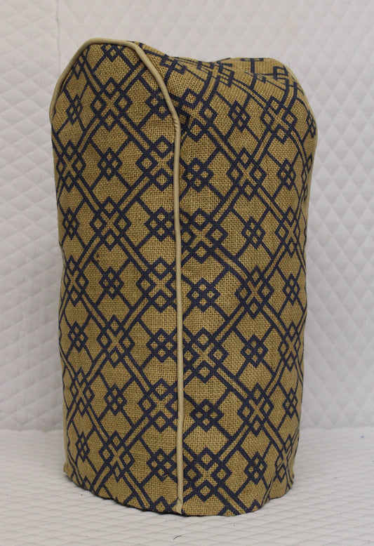 Blue Geo Burlap Ninja Cover