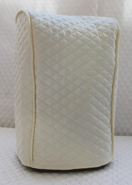 Cream Quilted Coffee Maker Cover