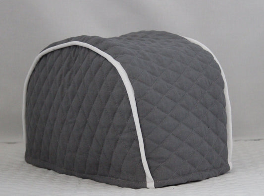 Dark Grey Quilted Toaster Cover