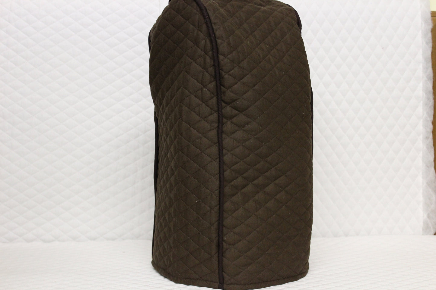 Brown Quilted Coffee Maker Cover