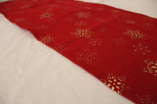 Red Glitter Star Table Runner