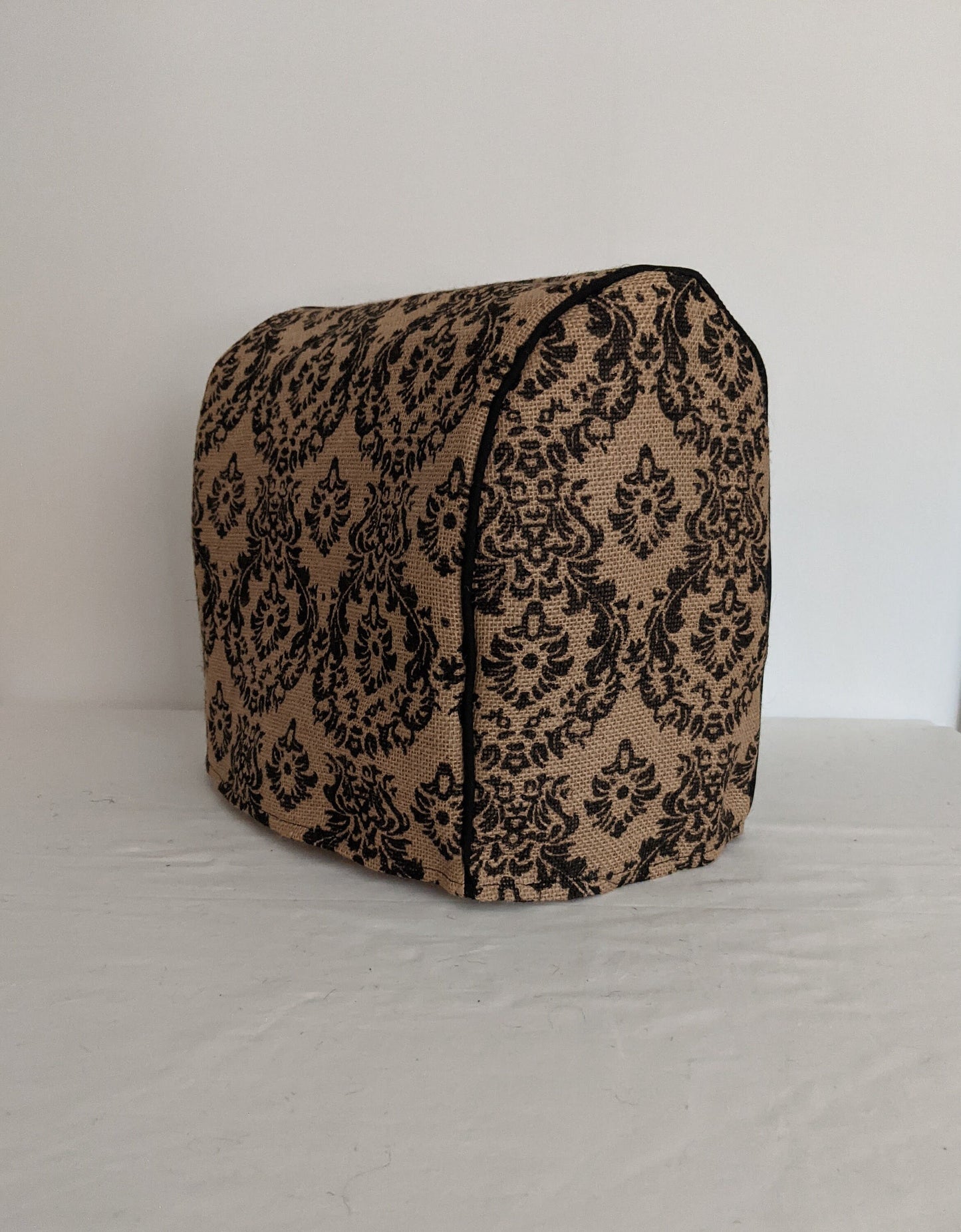 Black Damask Burlap Sunbeam MixMaster Cover