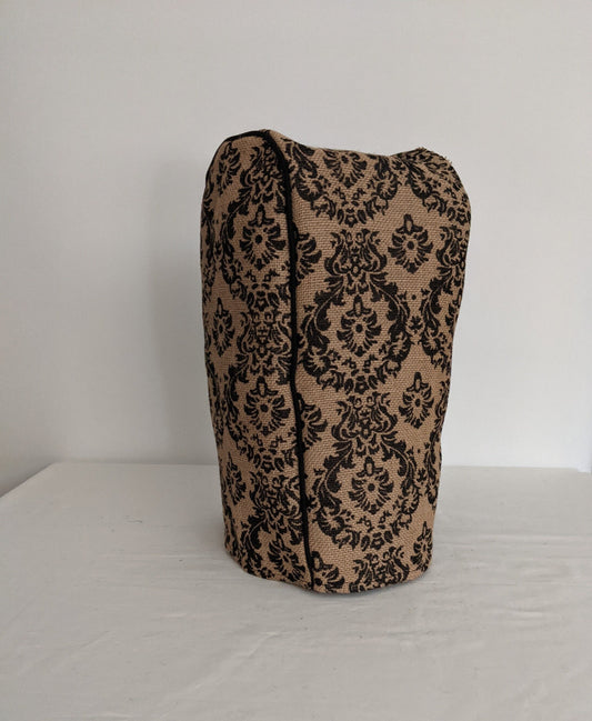 Black Damask Burlap Vitamix Cover