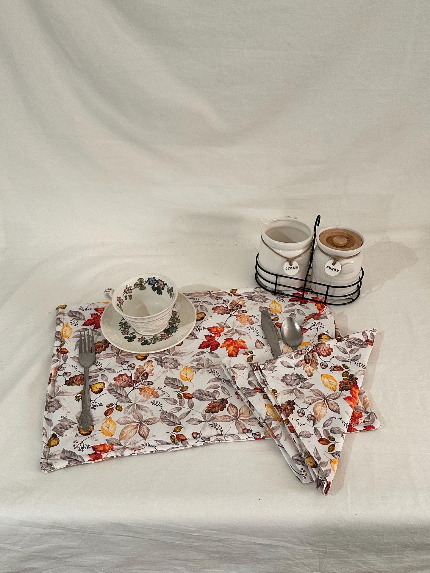 Fall Placemat and Napkins Set, Table Decor
