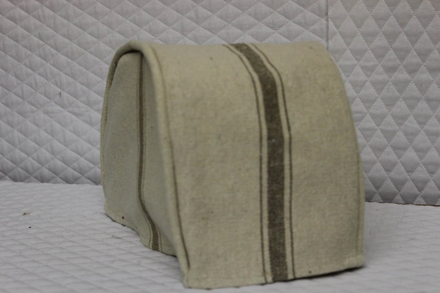 Tan Feedsack Toaster Cover