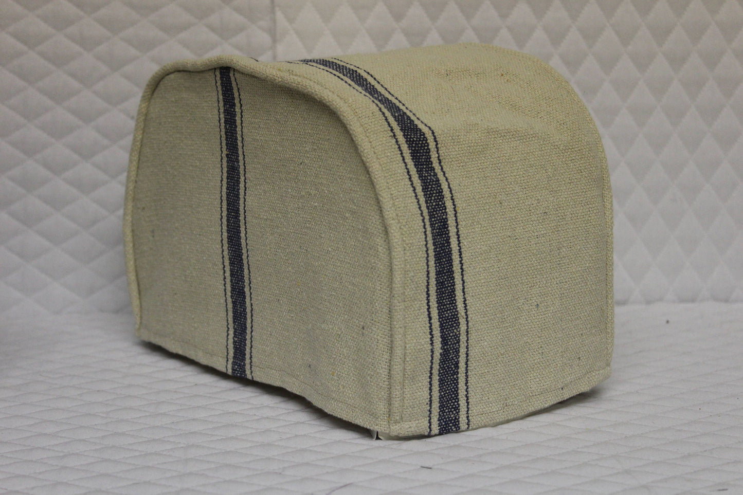 Blue Stripe Feedsack Toaster Cover