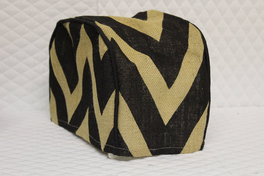 Large Chevron Burlap Toaster Cover