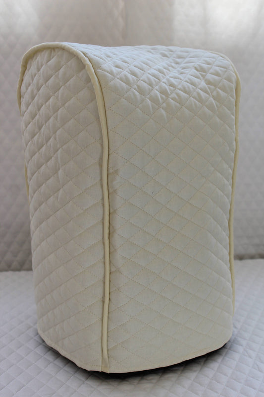 Cream Quilted Coffee Maker Cover
