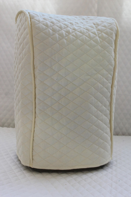 Cream Quilted Food Processor Cover
