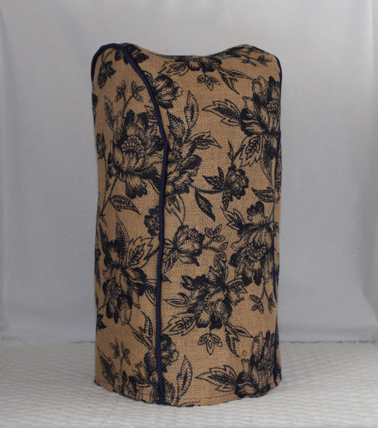 Blue Floral Burlap Ninja Cover