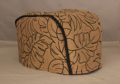 Vine Design Burlap Toaster Cover