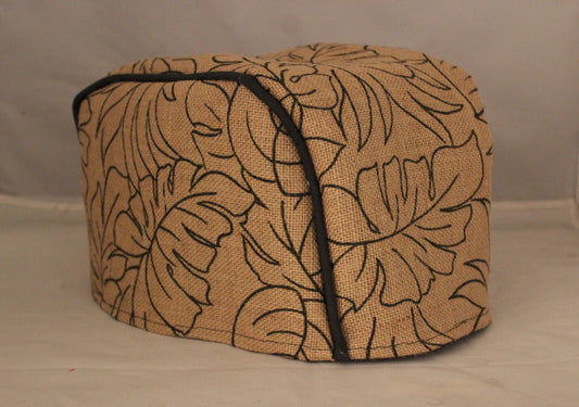 Vine Design Burlap Toaster Cover