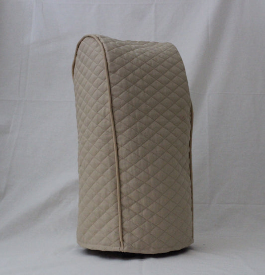 Beige Quilted Coffee Maker Cover
