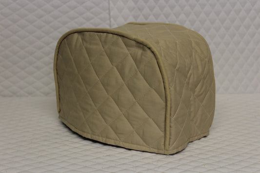 Beige Quilted Toaster Cover
