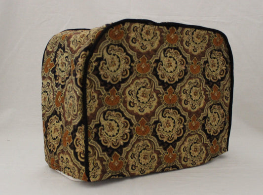 Black Paisley Quilted Sewing Machine Cover