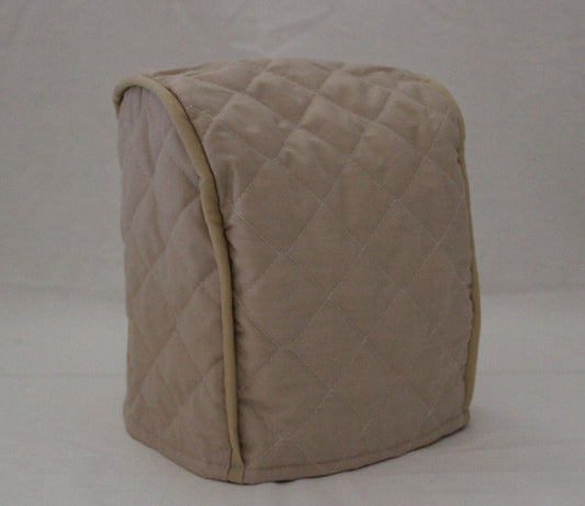 Beige Quilted Can Opener Cover
