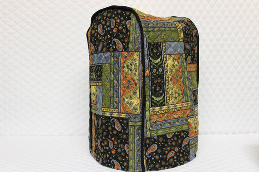 Black Patch Quilted Coffee Maker Cover