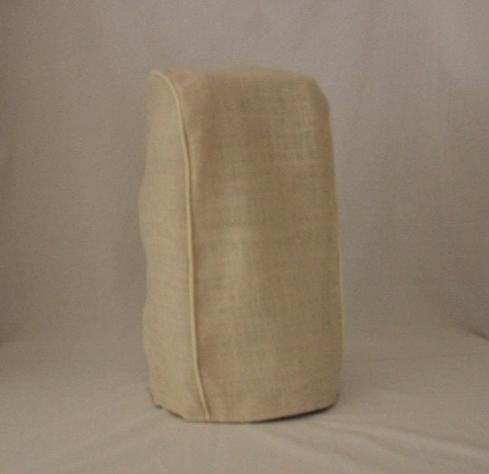 Cream Burlap Food Processor Cover