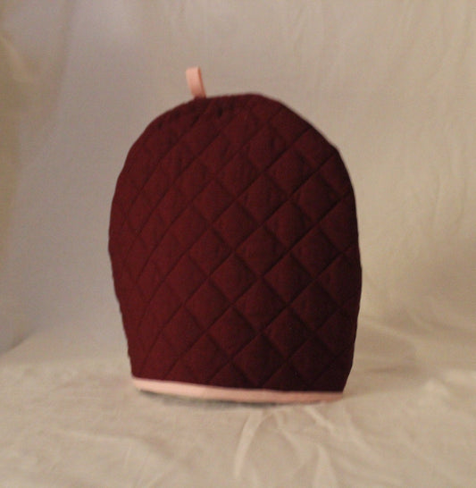 Burgundy Quilted Quilted Tea Cozy