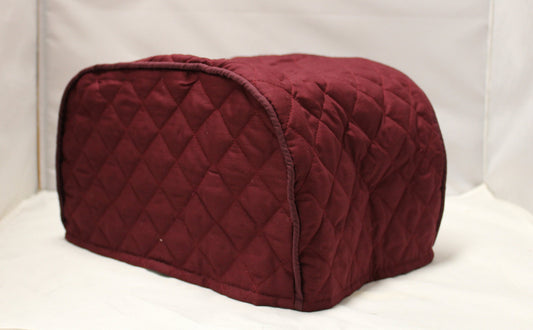 Burgundy Quilted Toaster Cover
