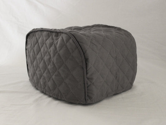 Dark Grey Quilted Toaster Cover
