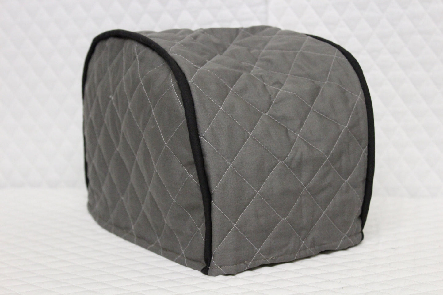 Dark Grey Quilted Toaster Cover
