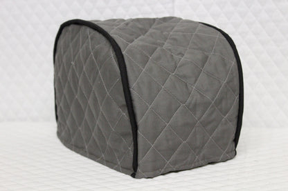 Dark Grey Quilted Toaster Cover