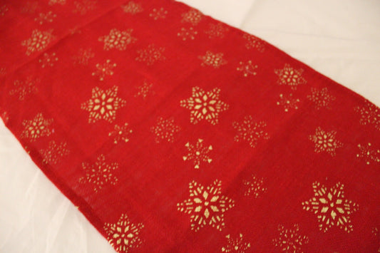 Red Glitter Star Table Runner