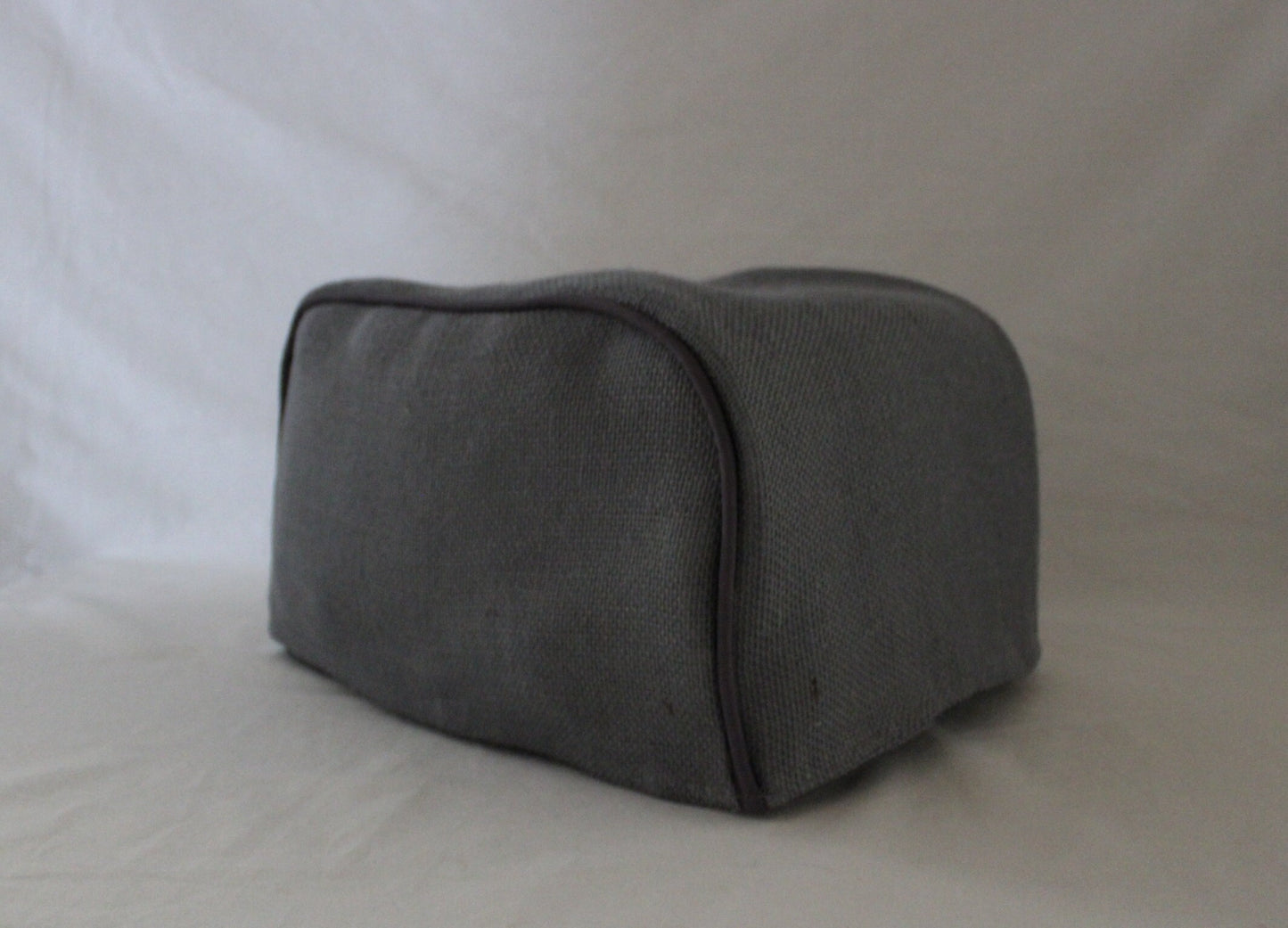 Gray Burlap Toaster Cover