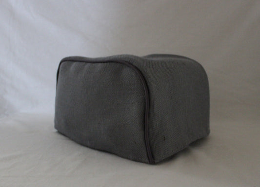 Gray Burlap Toaster Cover