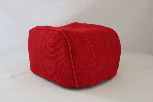Red Burlap Toaster Cover