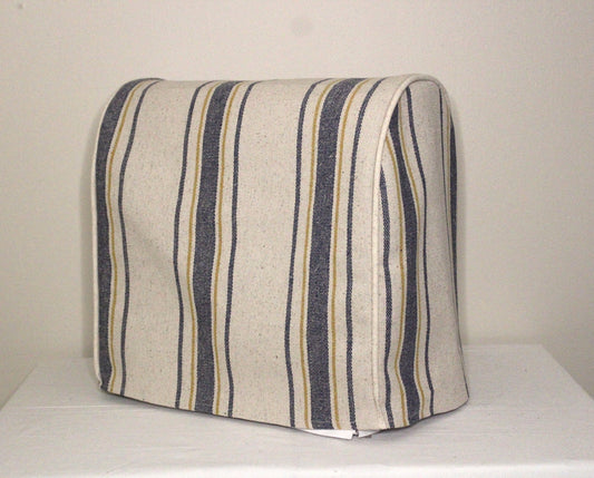 Blue and Gold Feedsack Tea Kettle Cover
