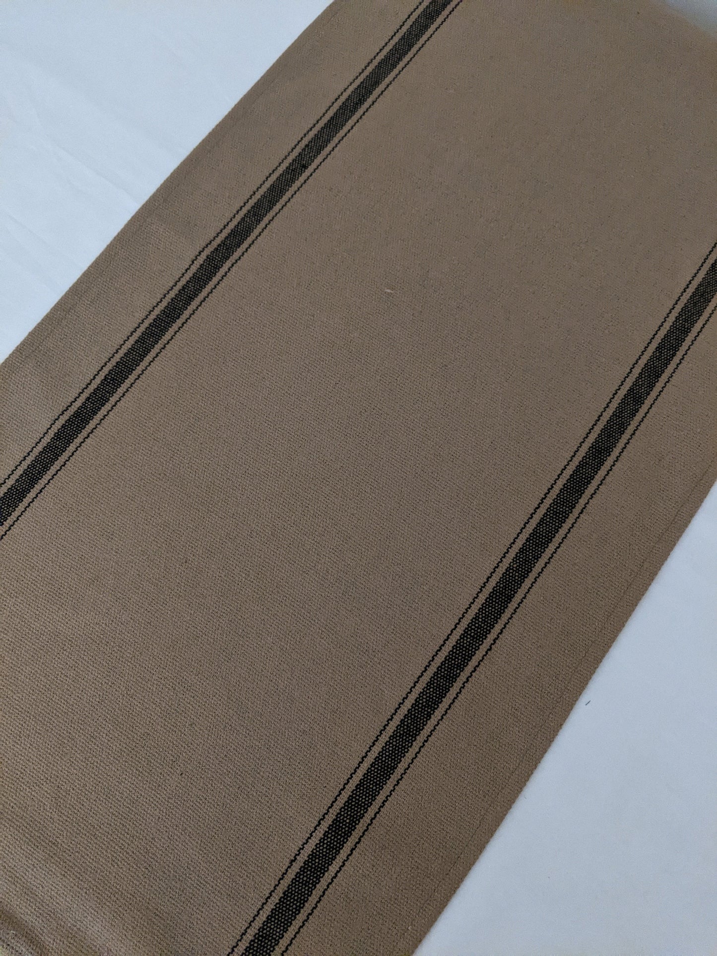 Black Feedsack Table Runner