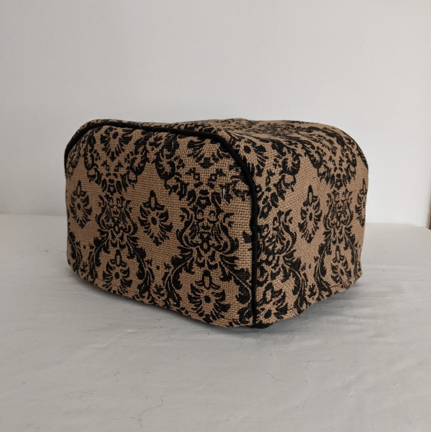 Black Damask Burlap Ninja Foodi Grill Cover