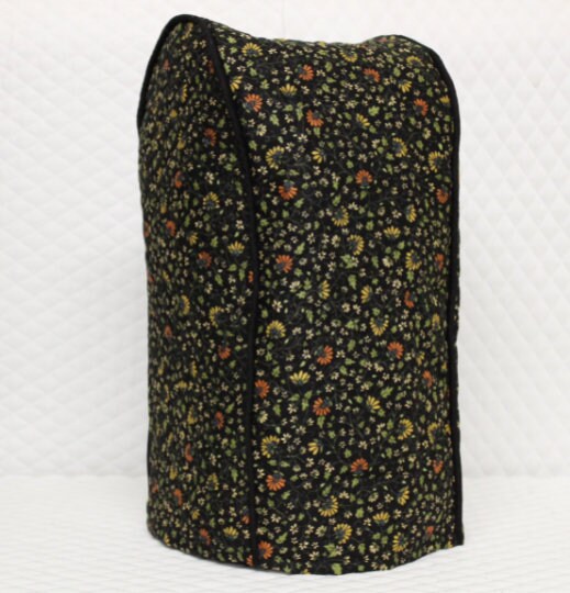Midnight Floral Quilted Coffee Maker Cover