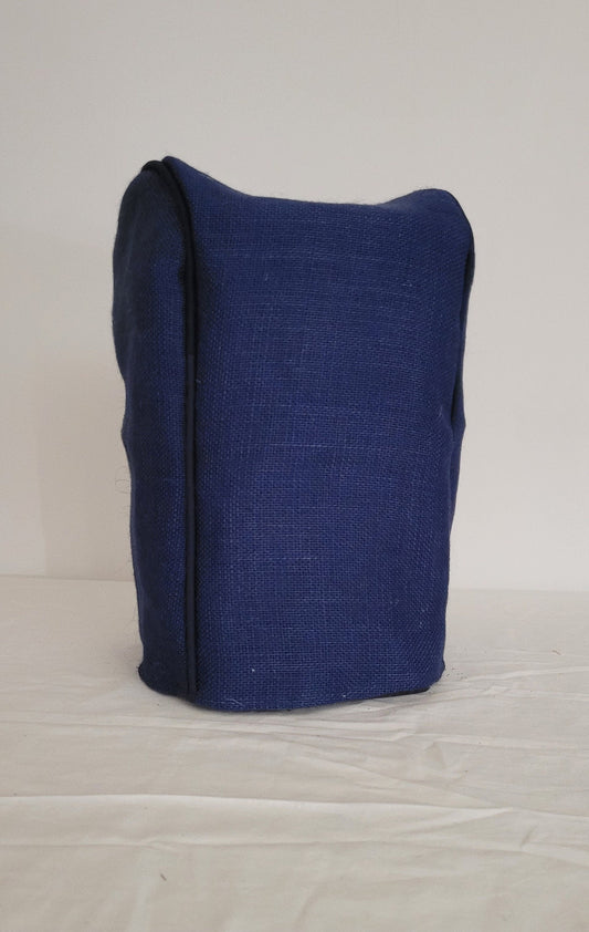 Navy Burlap Food Processor