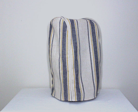 Blue and Gold Feedsack Coffee Maker Cover