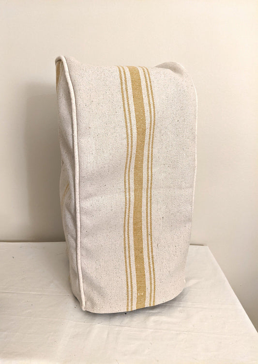 Blue and Gold Feedsack Blender Cover