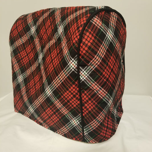 Black and Red Plaid Quilted Air Fryer Cover