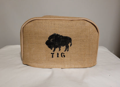 Buffalo Collection Burlap Toaster Cover