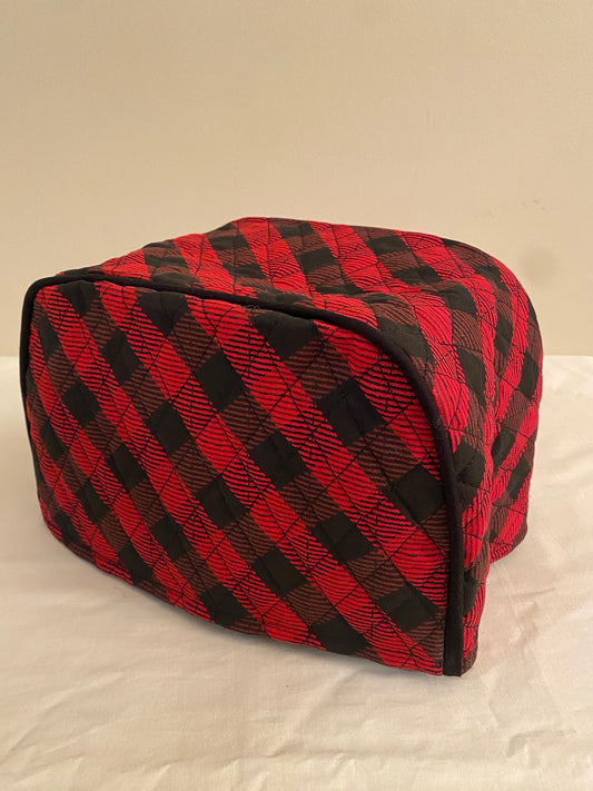 Red and Black Checked Quilted Toaster Cover