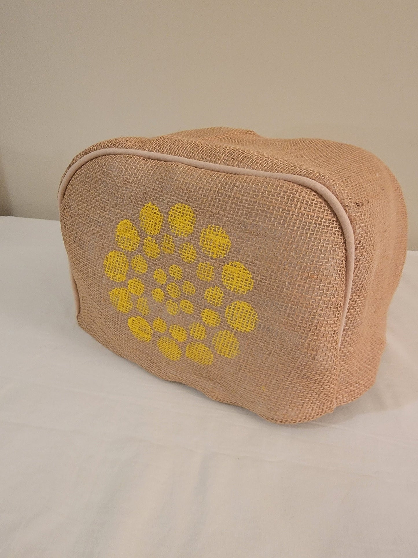 Sunburst Burlap Toaster Cover