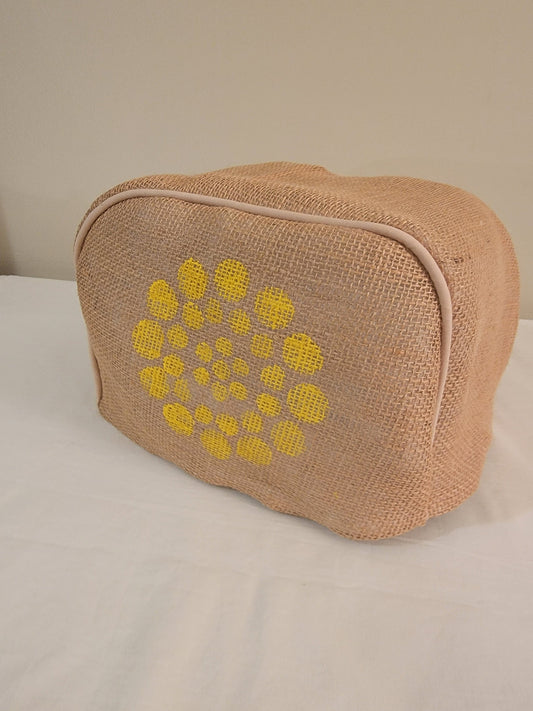 Sunburst Burlap Toaster Cover