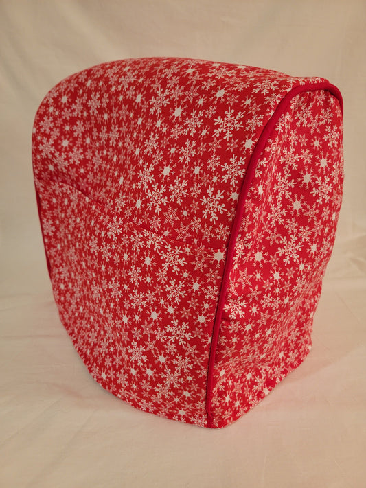 Red Snowflake KitchenAid Cover with Pockets