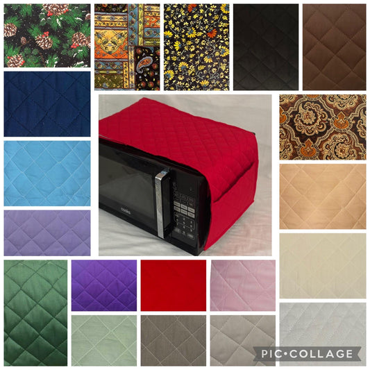 Quilted Cotton Microwave Cover with Pockets