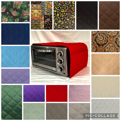 Quilted Cotton Toaster Oven Cover with Pockets