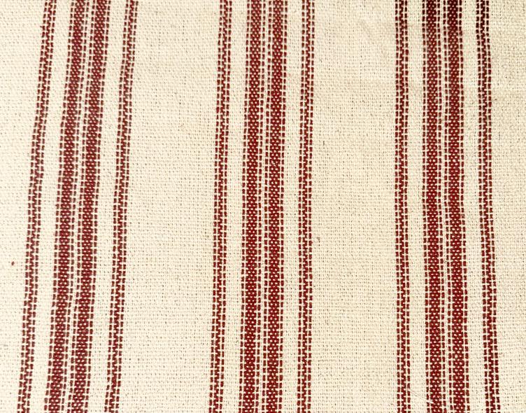 CUSTOM 9 Stripe Red Feed sack Cover